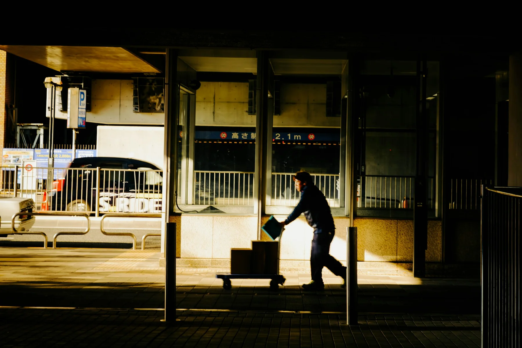 Loading dock operations with packages staged for outbound dispatch